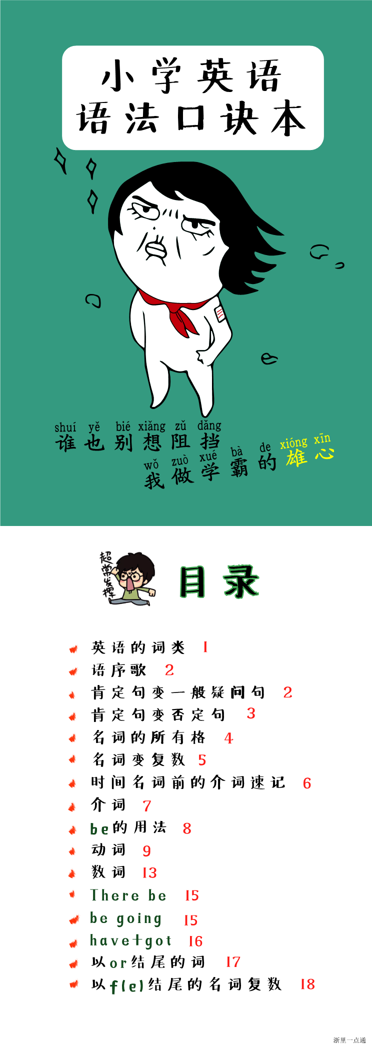 小学英语：语法口诀缩略图